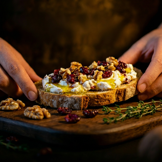 Goat labne with cranberries and walnuts - لبنة ماعز مع التوت البري والجوز - NW250g.